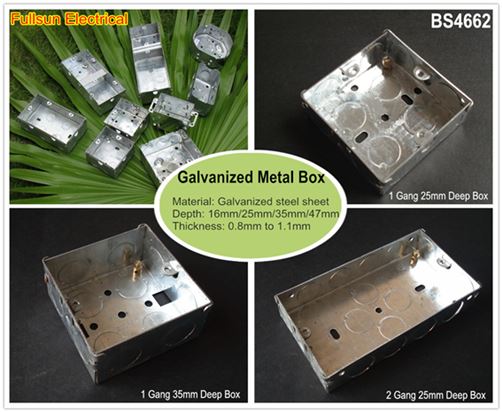 Double gang metal wall box Double gang metal wall box