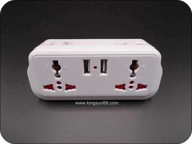 Bộ chuyển đổi phích cắm đôi của Vương quốc Anh với USB