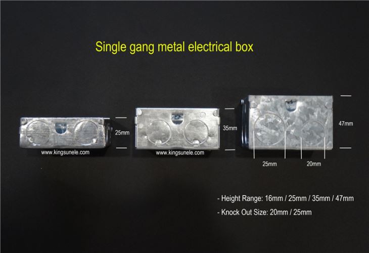 Metal Double Gang Switch Box